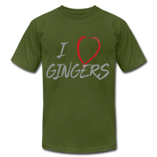 Load image into Gallery viewer, I Love Gingers - Unisex Jersey T-Shirt - olive