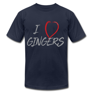 I Love Gingers - Unisex Jersey T-Shirt - navy