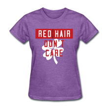 Load image into Gallery viewer, Redhair Don&#39;t Care - Women&#39;s T-Shirt - purple heather