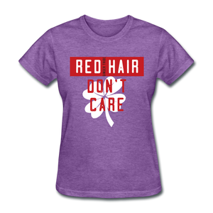Redhair Don't Care - Women's T-Shirt - purple heather