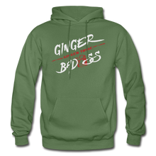 Load image into Gallery viewer, Ginger Bad*ss - Whiskey - Gildan Heavy Blend Adult Hoodie - military green