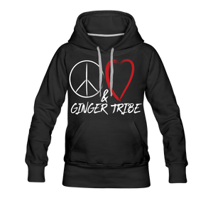Peace, Love, and Ginger Tribe Women’s Premium Hoodie - black