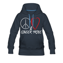 Load image into Gallery viewer, Peace, Love, and Ginger Tribe Women’s Premium Hoodie - navy
