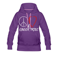 Load image into Gallery viewer, Peace, Love, and Ginger Tribe Women’s Premium Hoodie - purple