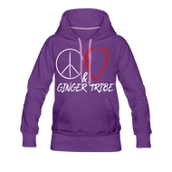 Peace, Love, and Ginger Tribe Women’s Premium Hoodie - purple