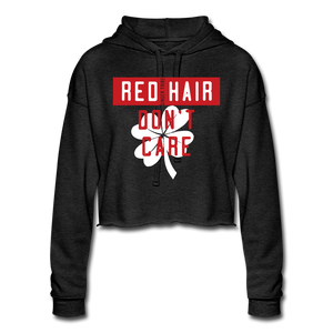Redhair Don't Care - Women's Cropped Hoodie - deep heather