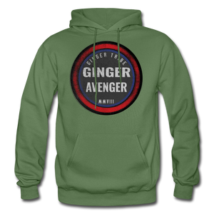 Ginger Avenger - Gildan Heavy Blend Adult Hoodie - military green