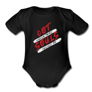 Got Souls - Organic Short Sleeve Baby Bodysuit - black