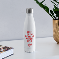 Let the Redhead Handle This - Insulated Stainless Steel Water Bottle - white