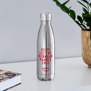 Let the Redhead Handle This - Insulated Stainless Steel Water Bottle - silver
