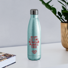 Load image into Gallery viewer, Let the Redhead Handle This - Insulated Stainless Steel Water Bottle - turquoise glitter