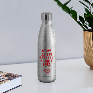Let the Redhead Handle This - Insulated Stainless Steel Water Bottle - silver glitter